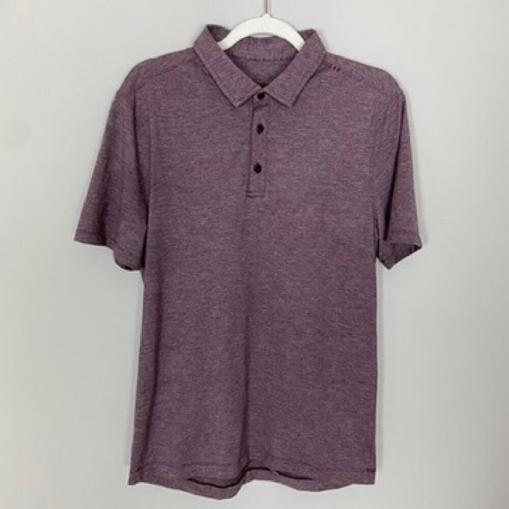 Lululemon Polo Shirt Mens Purple Active Workout Golf